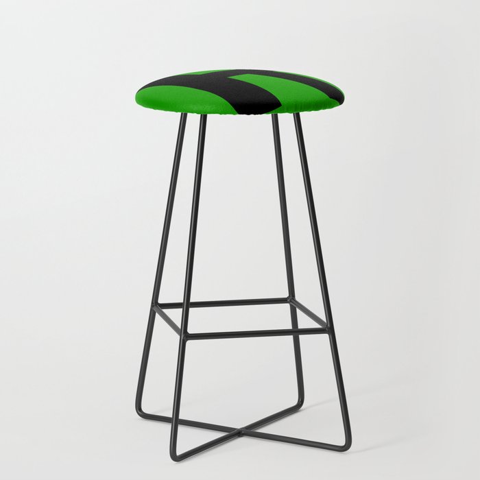 Letter R (Black & Green) Bar Stool