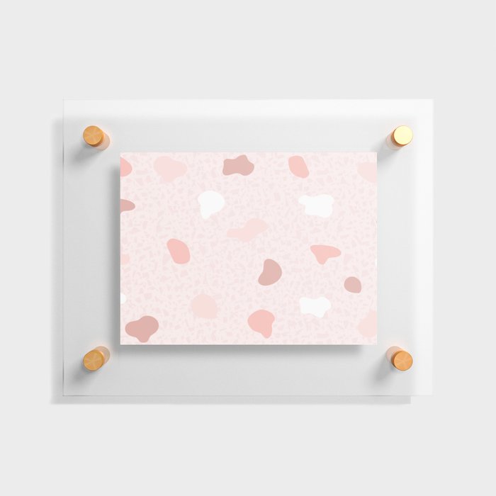 Light Pink Terrazzo Stone Pattern Floating Acrylic Print