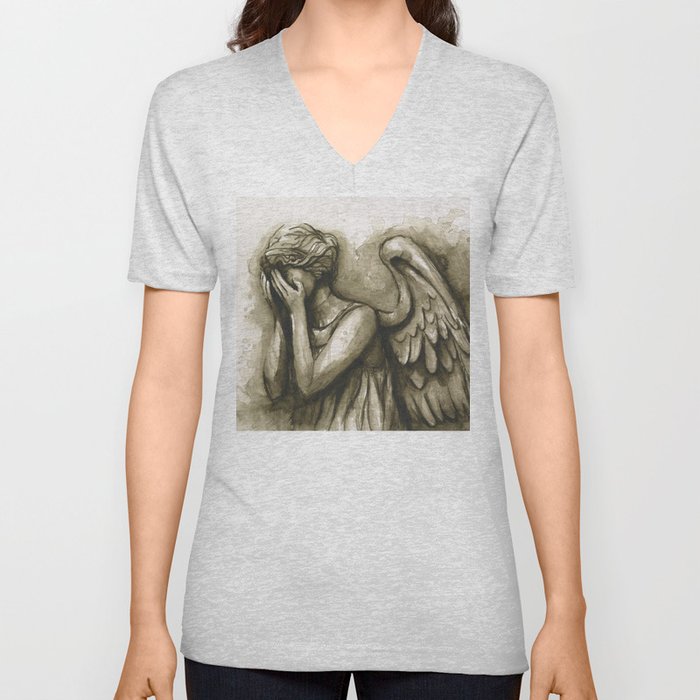 Weeping Angel V Neck T Shirt