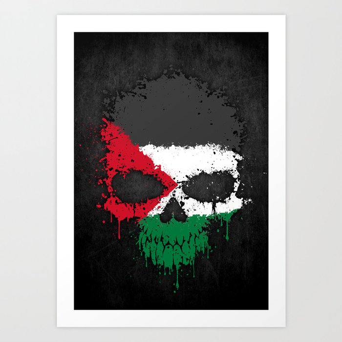 Chaotic Argentine Flag Splatter Skull Poster for Sale by jeff bartels