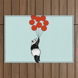  I Believe I Can Fly Panda Outdoor Rug