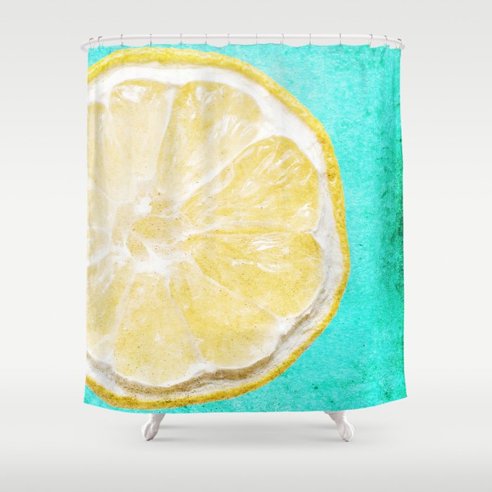 Retro Lemon Shower Curtain