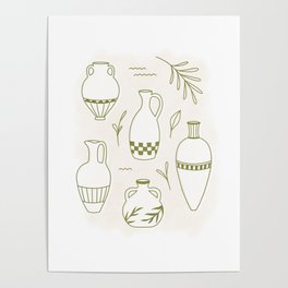Pottery - Green Poster