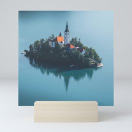 Church on a Lake Mini Art Print