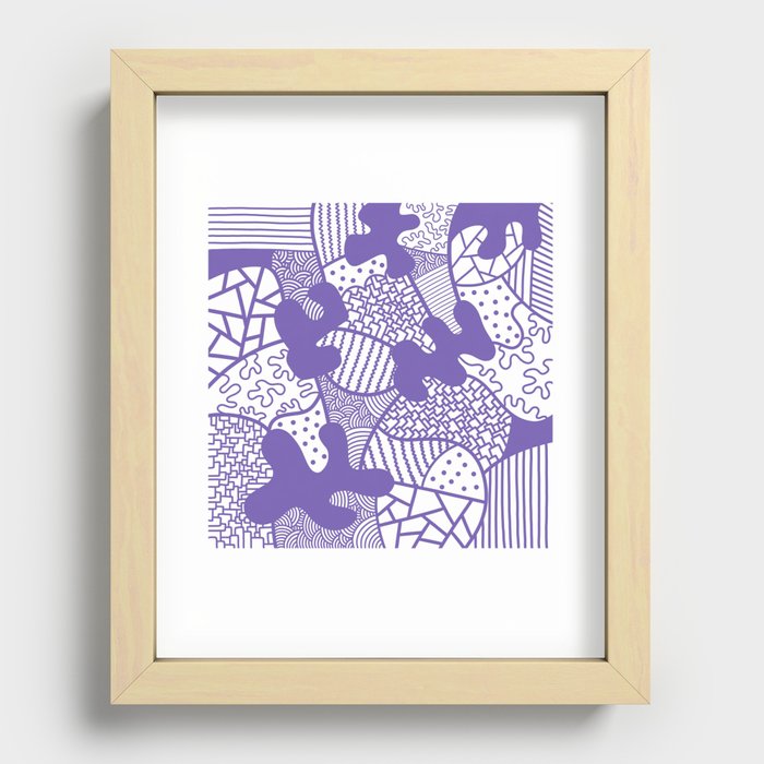 Geometrical pattern maximalist 17 Recessed Framed Print