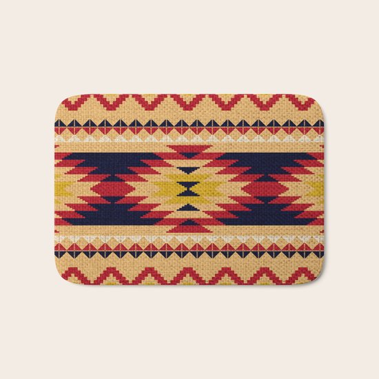 Aztec pattern Bath Mat