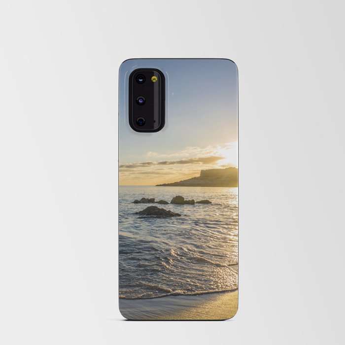 Spain Photography - Sunrise Over The Calm Beach Android Card Case