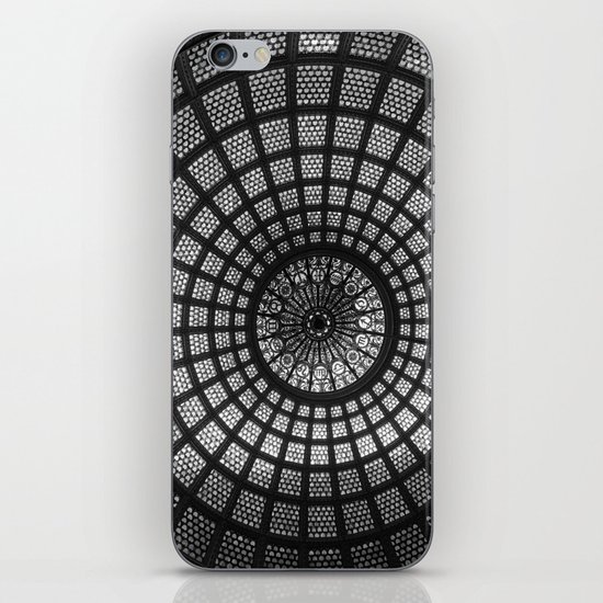 Tiffany Glass Dome Black/White Photography iPhone & iPod Skin