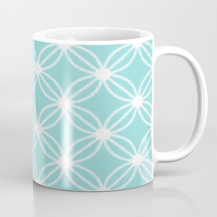 Abstract Circle Dots Mint Coffee Mug