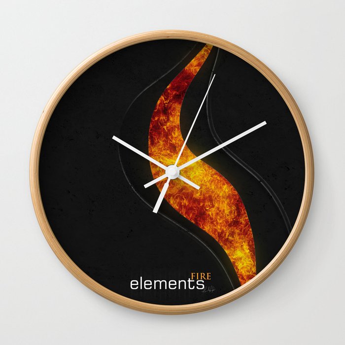 elements | fire Wall Clock