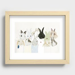 Many rabbits Recessed Framed Print