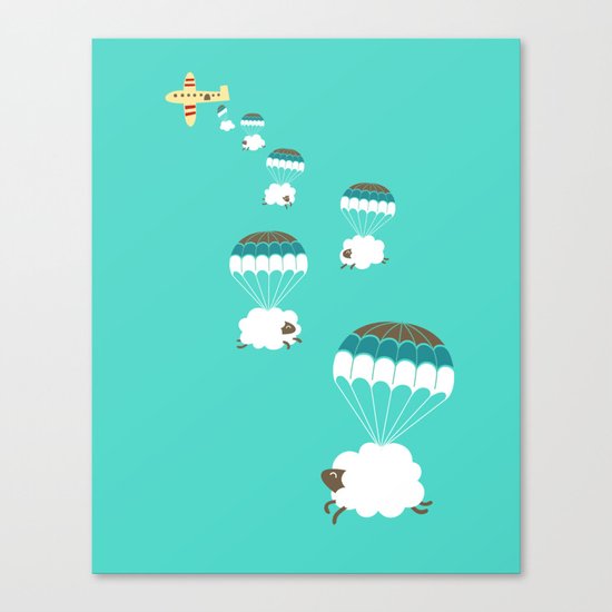 Sheepy clouds Canvas Print