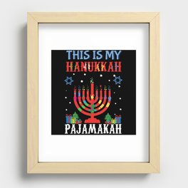 Christmas This My Pajamakah Menorah 2021 Hanukkah Recessed Framed Print