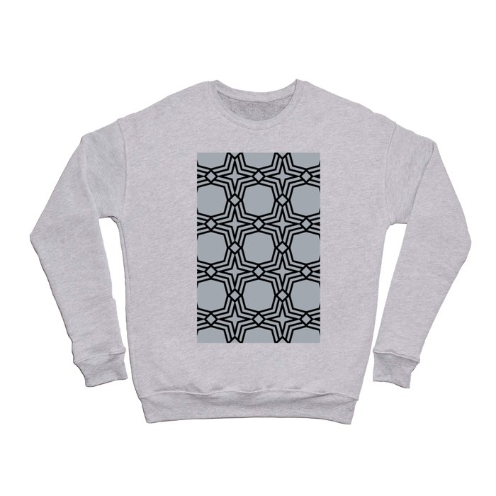 Gray and Black Geometric Shape Tile Pattern Pairs Dulux 2022 Trending Colour Restful Slumber Crewneck Sweatshirt