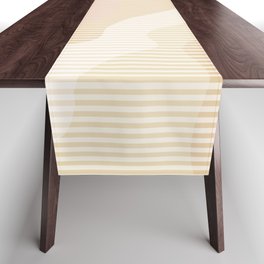 Retro Landscape in Nude Colors Table Runner