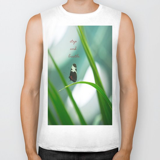 Stop and Breathe - A Reminder Biker Tank