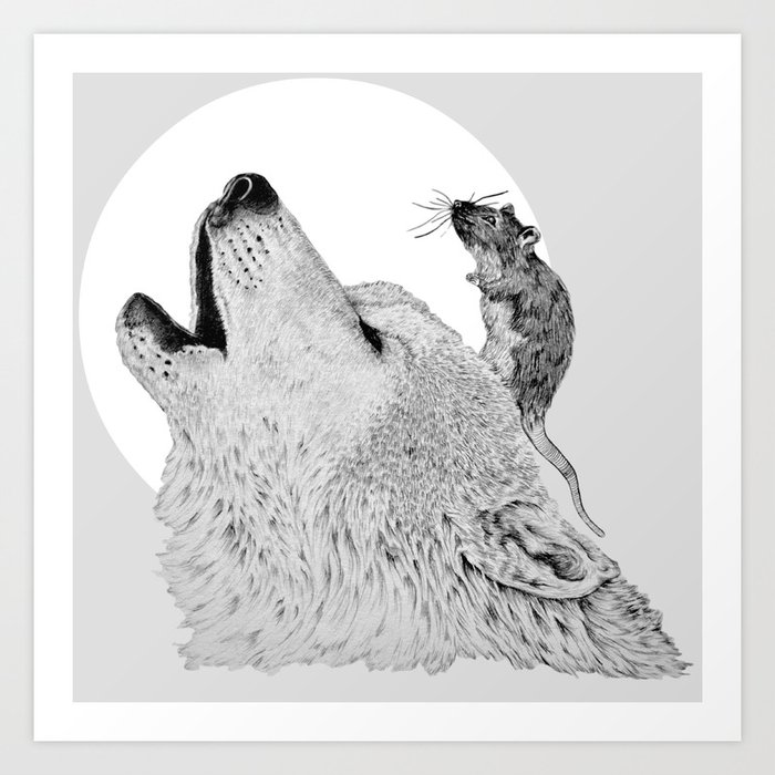 The Wolf and the Mouse Art Print
