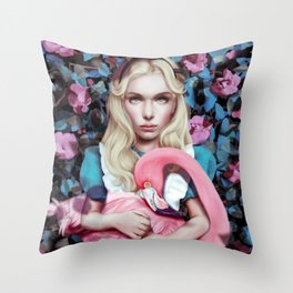 "Alice in Wonderland" by Giulio Rossi Throw Pillow