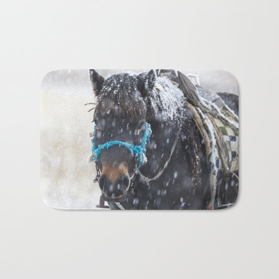 Winter Horse I Bath Mat