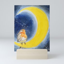Bird in the Moon Mini Art Print