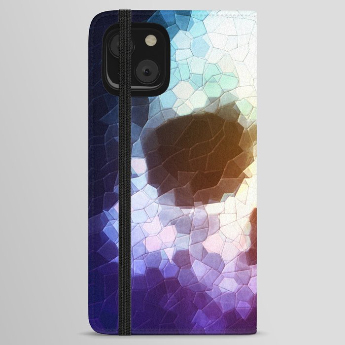 Colorful Mosaic Skull iPhone Wallet Case