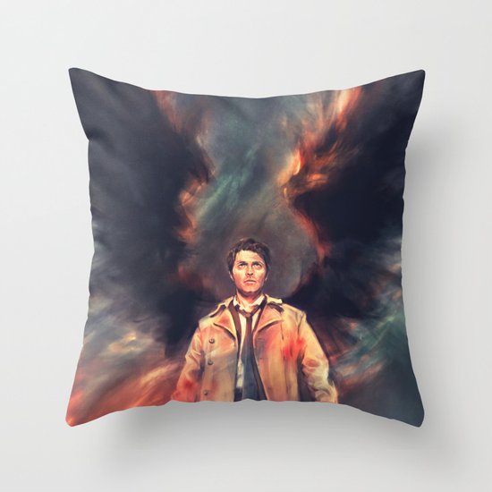 The Angel of the Lord Throw Pillow