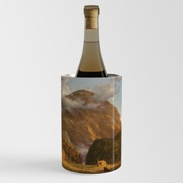 Vintage mountainous landscape painting Wine Chiller