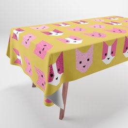 Geometric Cat Quilt // Yellow Tablecloth