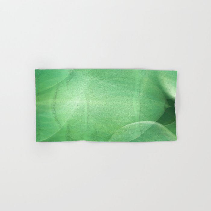 Abstract long exposure color block green art print - movement with hosta leaves - nature photography Hand & Bath Towel