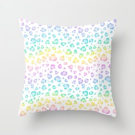 Rainbow Leopard Pattern Throw Pillow