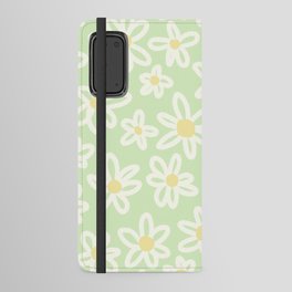 doodle daisies mint Android Wallet Case