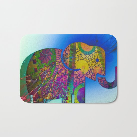 Exploding Elephant Bath Mat