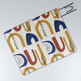 Archways in Gold and Blue Picnic Blanket