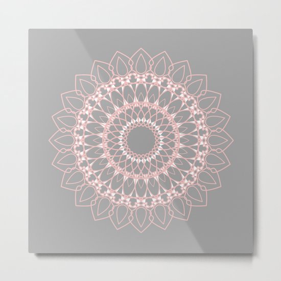 Mandala Rose Metal Print