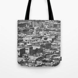 Cityview Medina Fés, Morocco. Black and White Fine Art Travel Print. Wall Art. Tote Bag