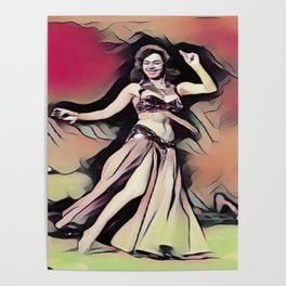 Egyptian belly dancer. Poster