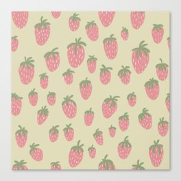 Strawberry Field (Green) Canvas Print