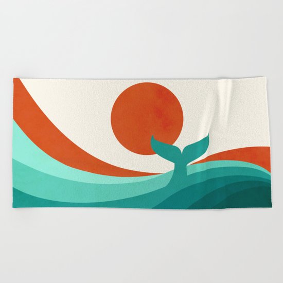 Wave (day) Beach Towel