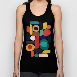 Miles and miles Unisex Tanktop | Pattern, Vintage, Bold, Contemporary, Painting, Modern, Artsy, Colorful, Mid Century, Shapes 