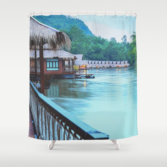 Scenic outlet shower curtains