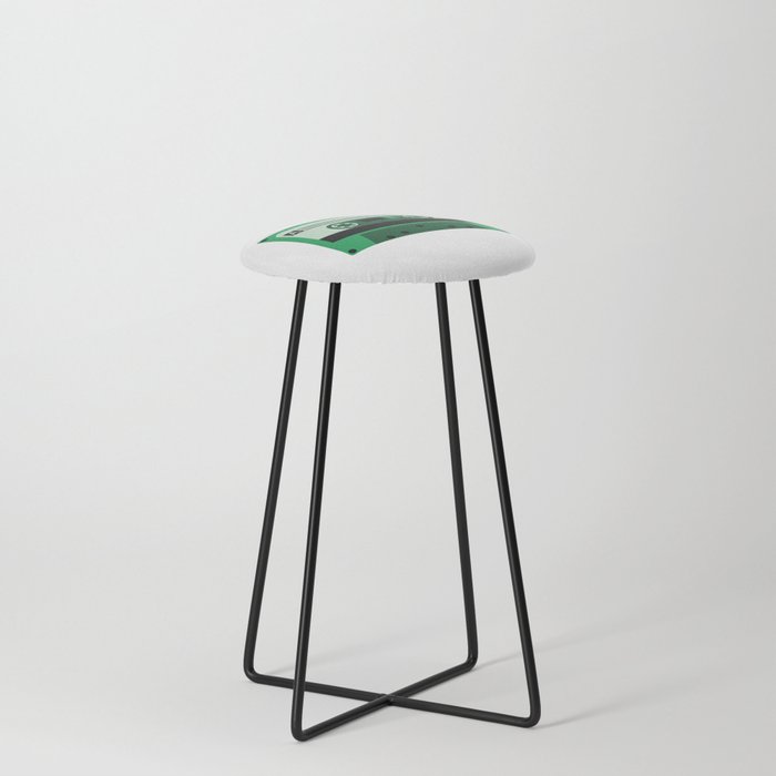 Green Cassette Tape Counter Stool