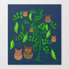 Gardening Owls Canvas Print