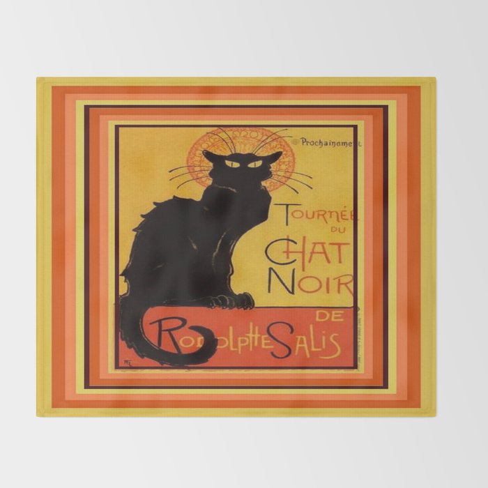 Tournee Du Chat Noir After Steinlein Throw Blanket By Taiche Tournee Du Chat Noir After Steinlein Throw Blanket