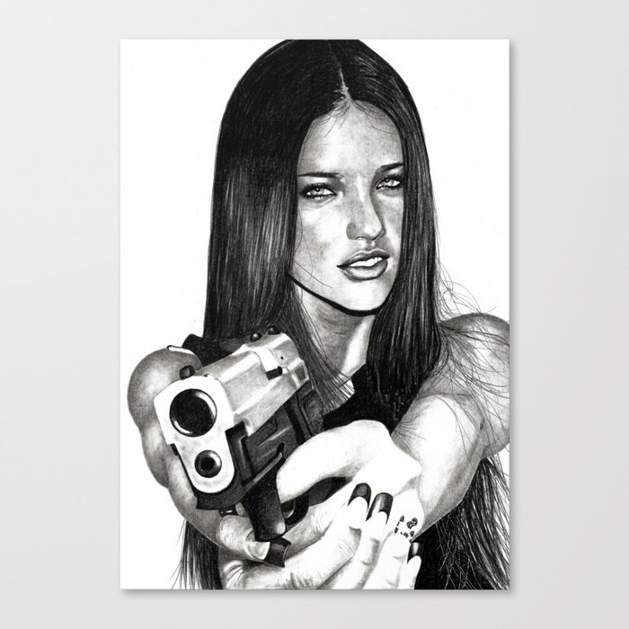 Bang bang, killer Adriana lima Canvas Print
