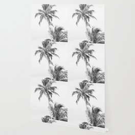 Floridian Palms Black & White #1 #tropical #wall #art #society6 Wallpaper