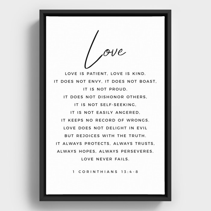 Scripture Walls Love Never Fails 1 Corinthians 13:4-8 Bible Verse Canv -  Express Your Love Gifts