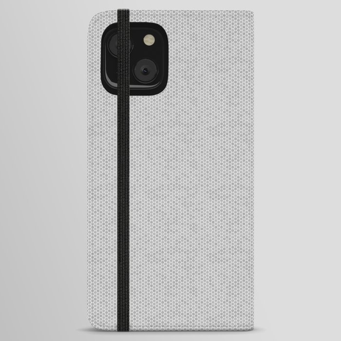 Small Grey Honeycomb Bee Hive Geometric Hexagonal Design iPhone Wallet Case