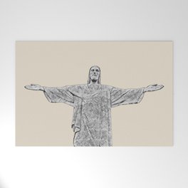 Christ Redeemer Rio de Janeiro - Art Welcome Mat