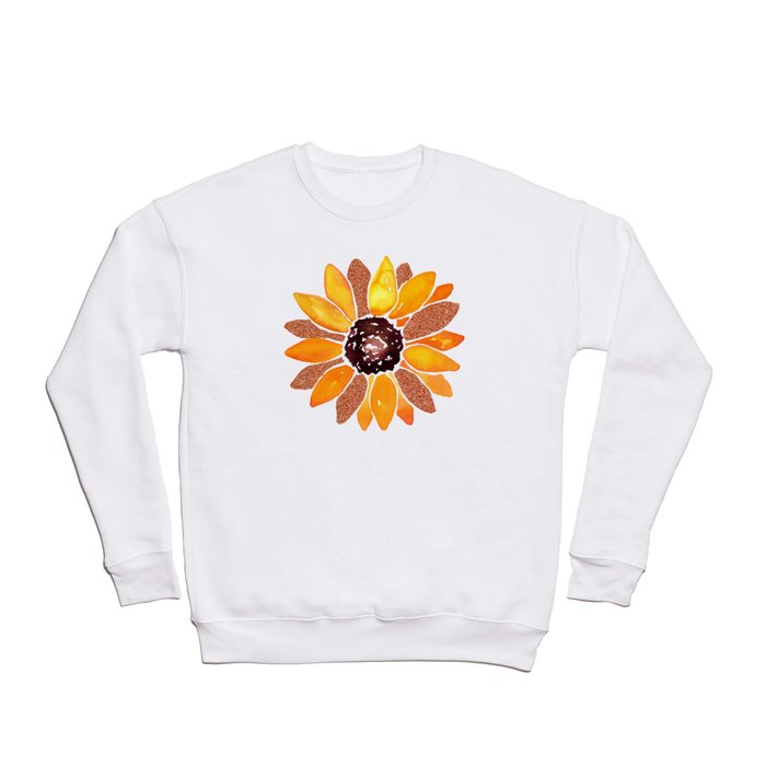 Sunflower Yellow Copper Glitter Crewneck Sweatshirt