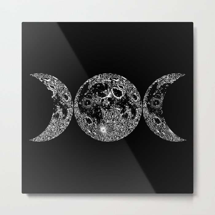 Triple Moon Metal Print